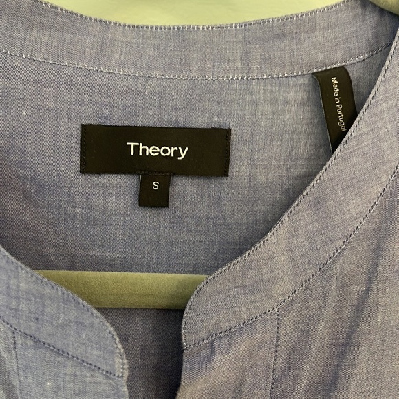 Theory blue tunic blouse EUC - Picture 2 of 4